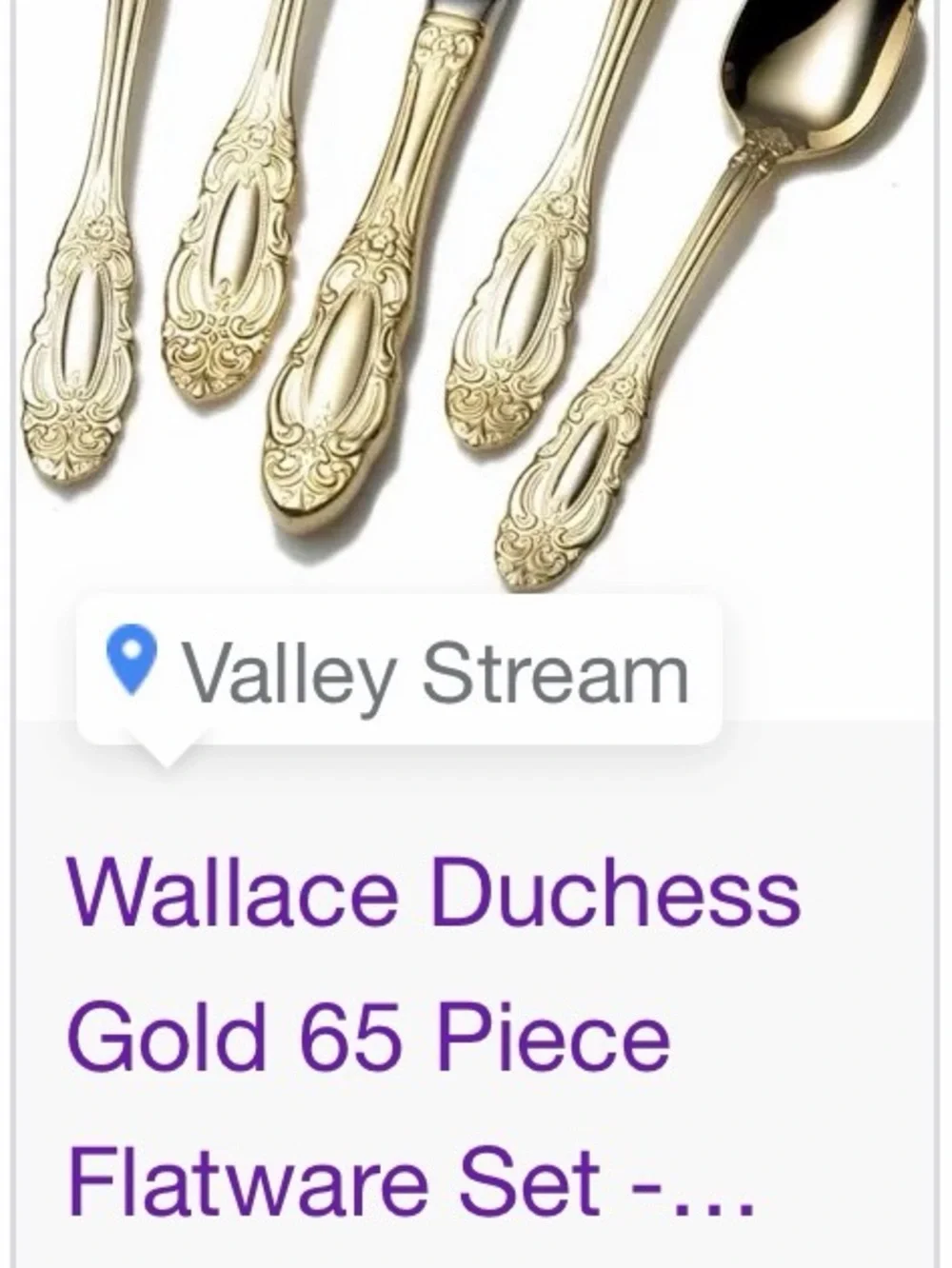 Wallace Duchess Gold 65 Piece Flatware Set